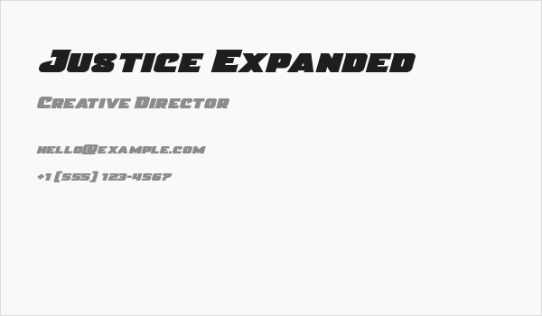 Justice Expanded Business Card