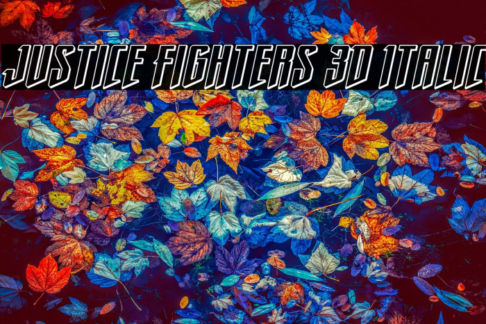 Justice Fighters 3D Italic Example 2