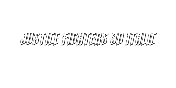 Justice Fighters 3D Italic Logo