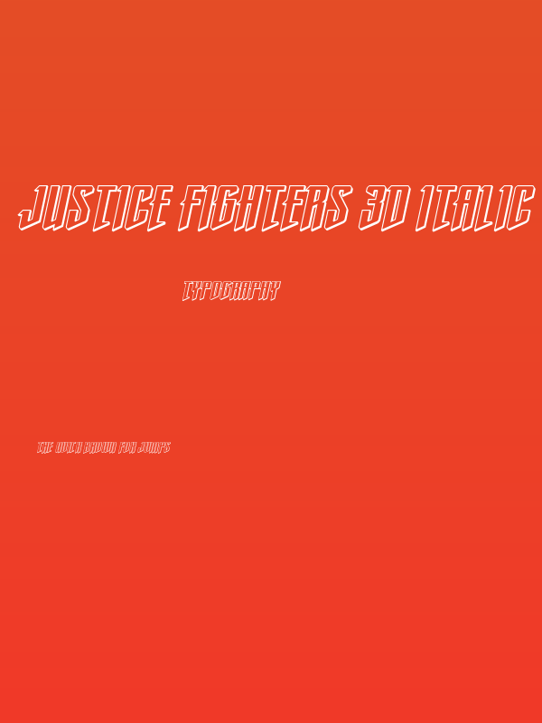 Justice Fighters 3D Italic Poster