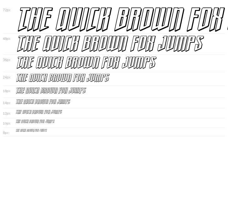 Justice Fighters 3D Italic Waterfall