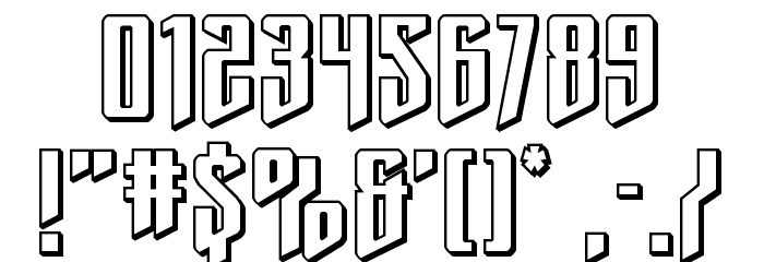 Justice Fighters 3D Font OTHER CHARS