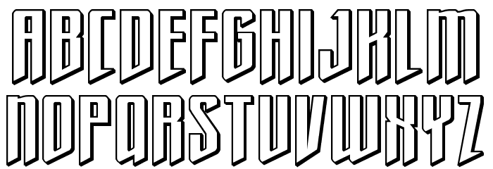 Justice Fighters 3D Font LOWERCASE