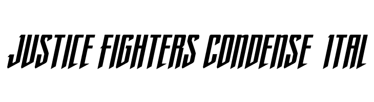 Justice Fighters Condense  Ital  Frei Schriftart Herunterladen
