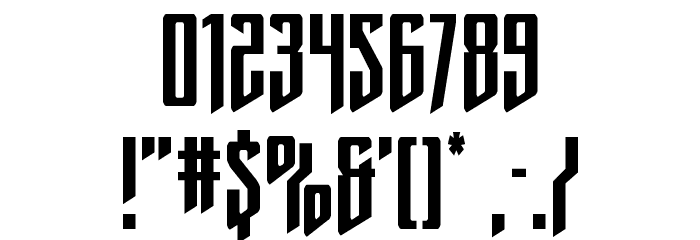 Justice Fighters Condense Font OTHER CHARS
