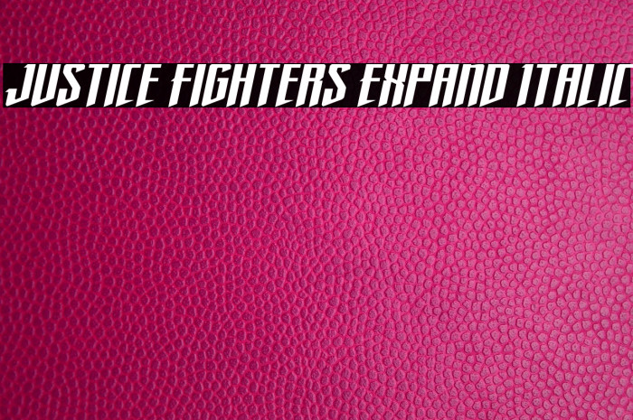 Justice Fighters Expand Italic Example 1