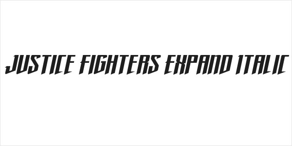 Justice Fighters Expand Italic Logo