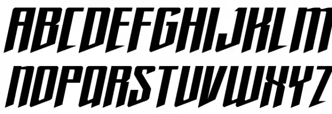 Justice Fighters Expand Italic Font LOWERCASE
