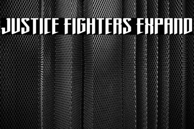 Justice Fighters Expand Font examples