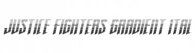 Justice Fighters Gradient Ital  Frei Schriftart Herunterladen