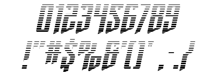 Justice Fighters Gradient Ital Font OTHER CHARS