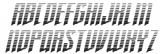 Justice Fighters Gradient Ital फ़ॉन्ट लोअरकेस