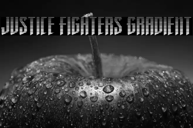 Justice Fighters Gradient Font examples