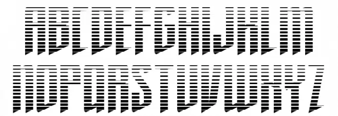 Justice Fighters Gradient Font Litere mici