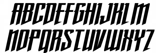Justice Fighters Italic Fonte MAIÚSCULAS