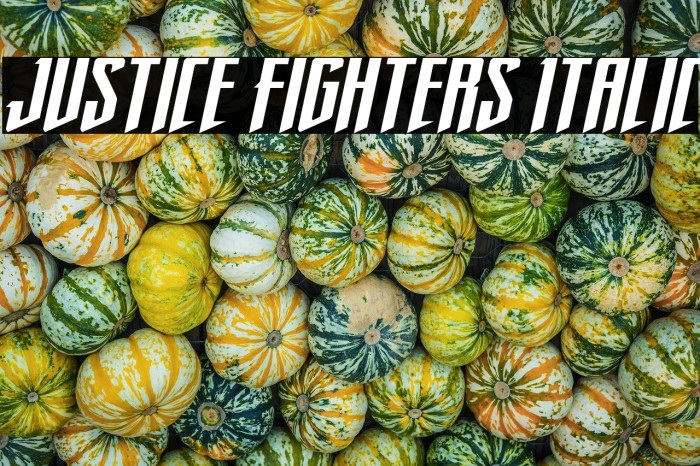 Justice Fighters Italic Example 2