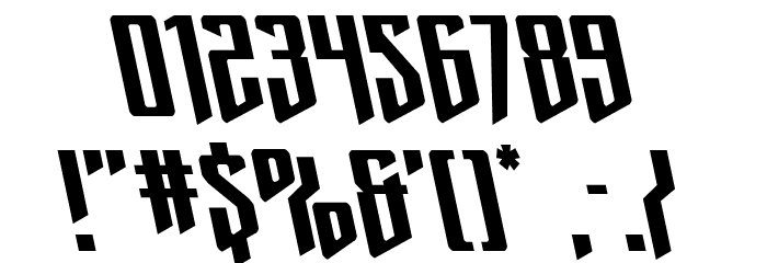 Justice Fighters Leftalic Font OTHER CHARS
