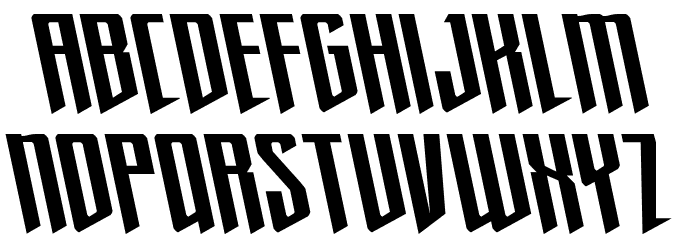 Justice Fighters Leftalic Font LOWERCASE
