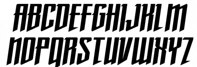 Justice Fighters Semi-Italic Schriftart Groß