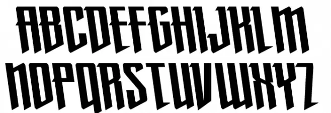 Justice Fighters Semi-Leftalic Шрифта ВЕРХНИЙ