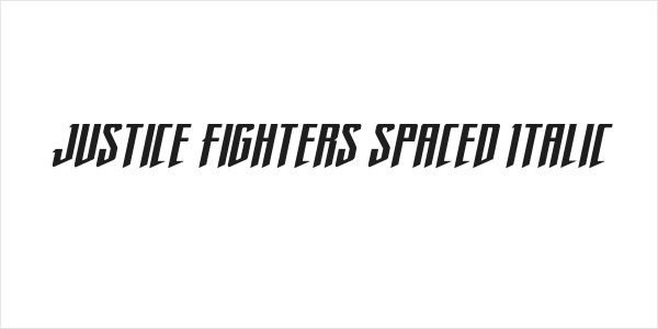 Justice Fighters Spaced Italic Logo