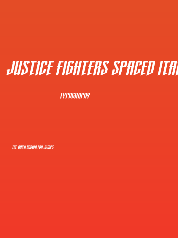 Justice Fighters Spaced Italic Poster