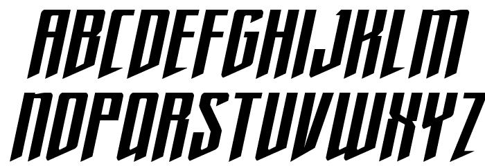 Justice Fighters Spaced Italic Font LOWERCASE