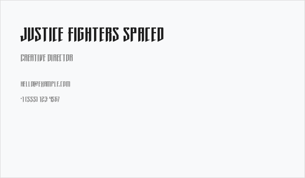 Justice Fighters Spaced Business Card