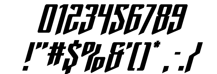 Justice Fighters Super-Italic Font OTHER CHARS