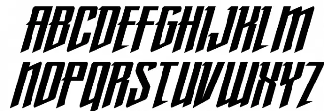 Justice Fighters Super-Italic Schriftart Groß