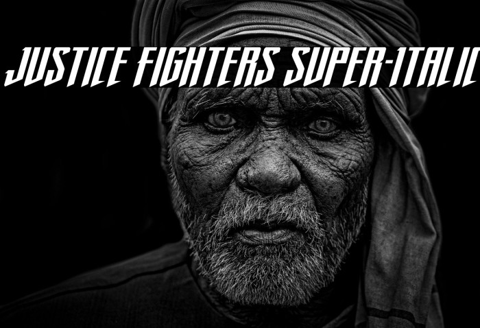 Justice Fighters Super-Italic Example 3