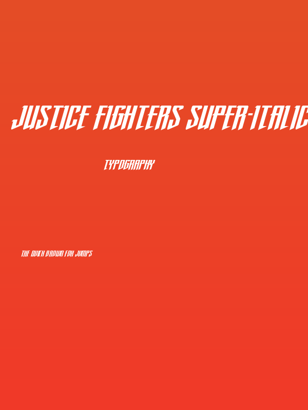 Justice Fighters Super-Italic Poster