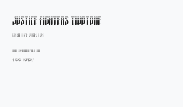 Justice Fighters Twotone Business Card