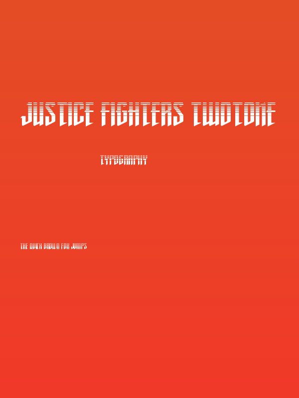 Justice Fighters Twotone Poster