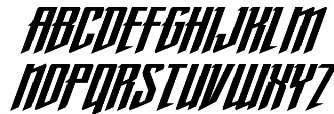 Justice Fighters Ulta-Italic Schriftart Groß