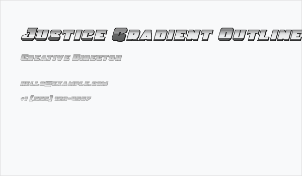 Justice Gradient Outline Business Card