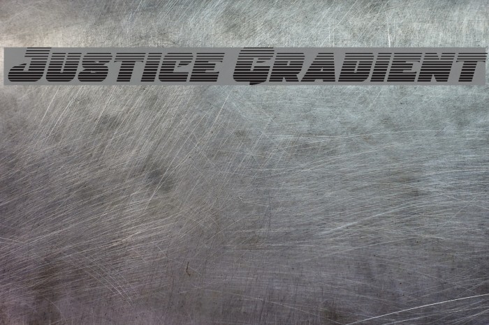 Justice Gradient Font examples