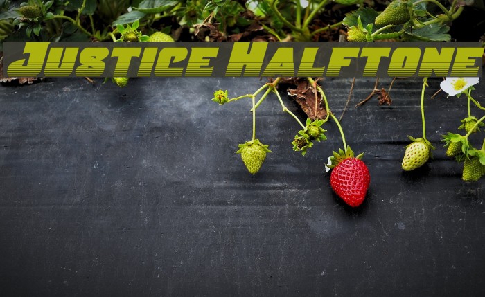 Justice Halftone Font examples