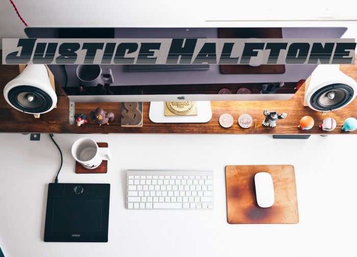 Justice Halftone Font examples