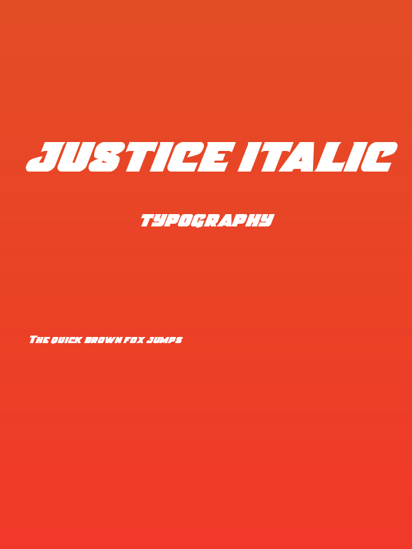 Justice Italic Poster