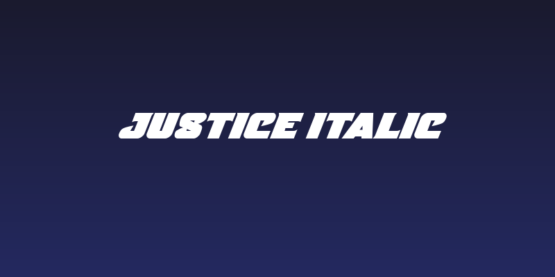 Justice Italic Social Header