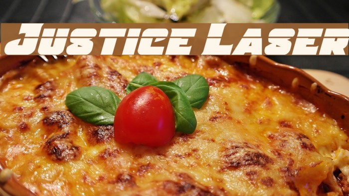 Justice Laser Font examples
