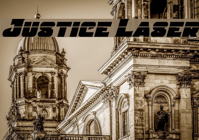 Justice Laser Font examples