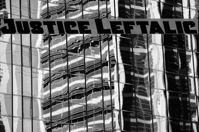 Justice Leftalic Font examples