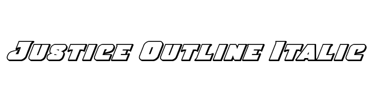 Justice Outline Italic Font