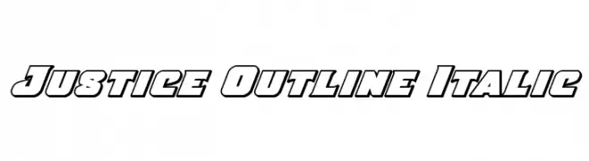 Justice Outline Italic  Fuentes Gratis Descargar