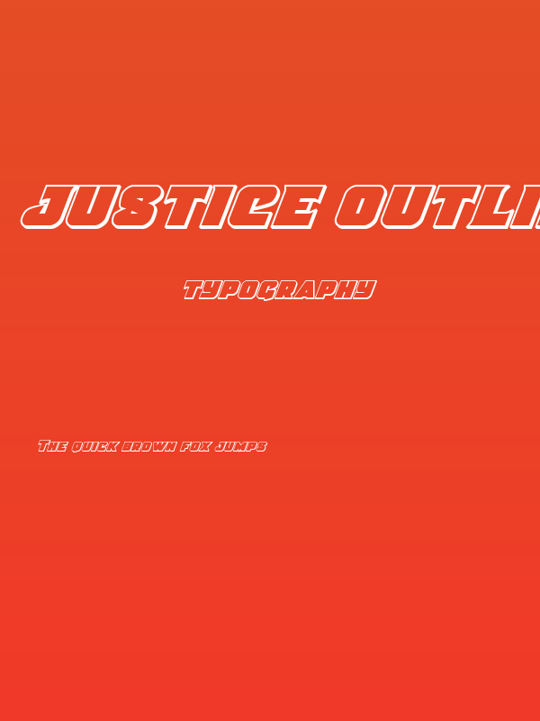 Justice Outline Italic Poster