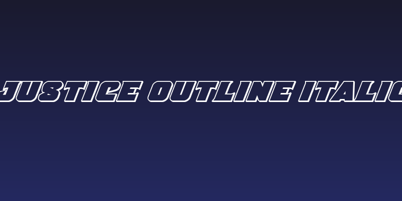 Justice Outline Italic Social Header