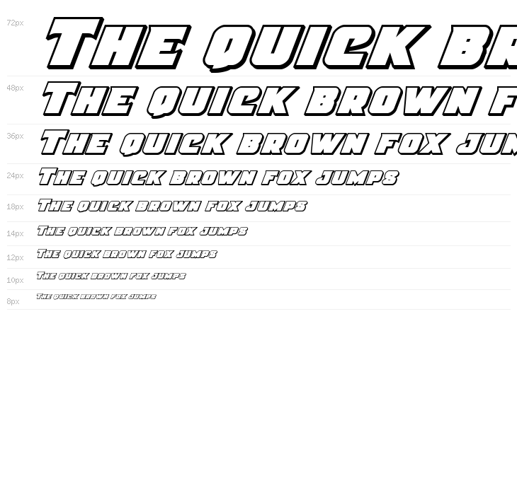 Justice Outline Italic Waterfall