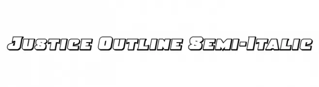 Justice Outline Semi-Italic  Fuentes Gratis Descargar
